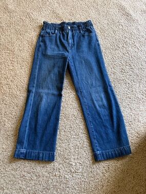 J. Crew Women's Dark Blue Wide Leg Jeans